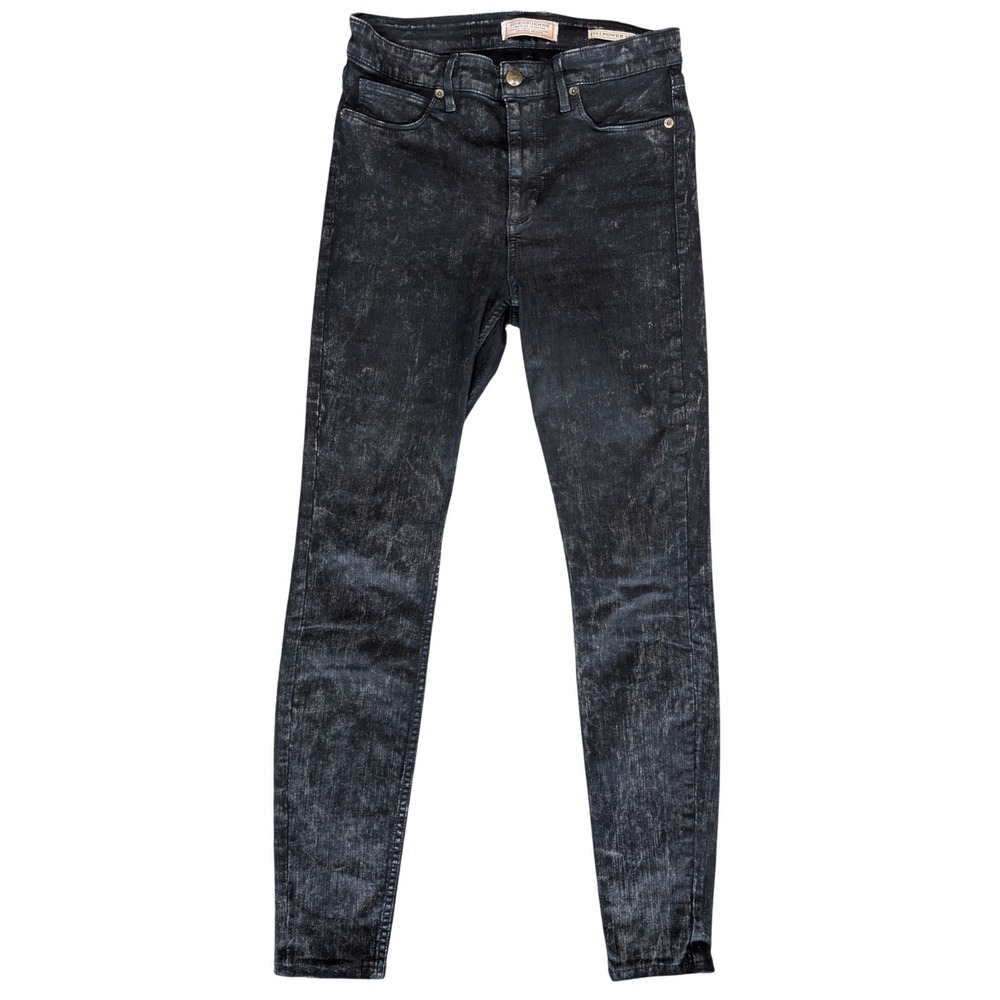 Guess Size‎ 27 1981 Power Skinny Black Acid Wash Cotton Denim Jeans